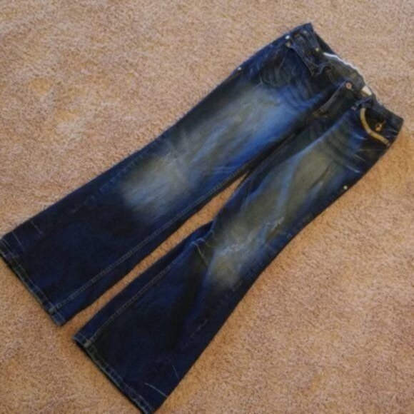 Baby Phat Jeans FLAIR MID RISE Distressed ESTILO CORTE WOMEN'S WOMAN'S 11 - Picture 9 of 10